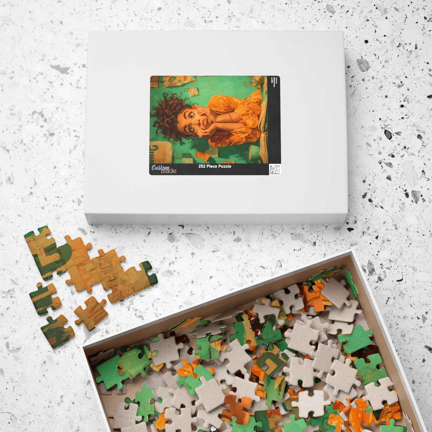 African American Quiet Moments Jigsaw Puzzle: Black Girl Reading, Afrocentric Childhood in Soft Pastels Puzzle The Puzzle Chest