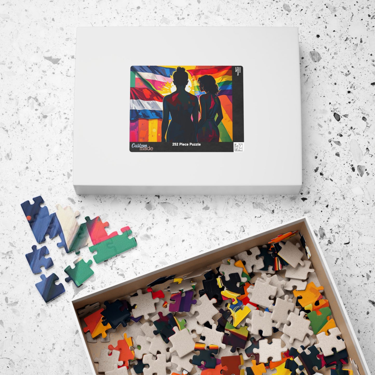Shine Through Jigsaw Puzzle - A Puzzle of Pride, Pride Flags Puzzle, 110-1014 Piece Jigsaw for Family Fun, LGBTQ+ Gift, Group Activities Puzzle The Puzzle Chest
