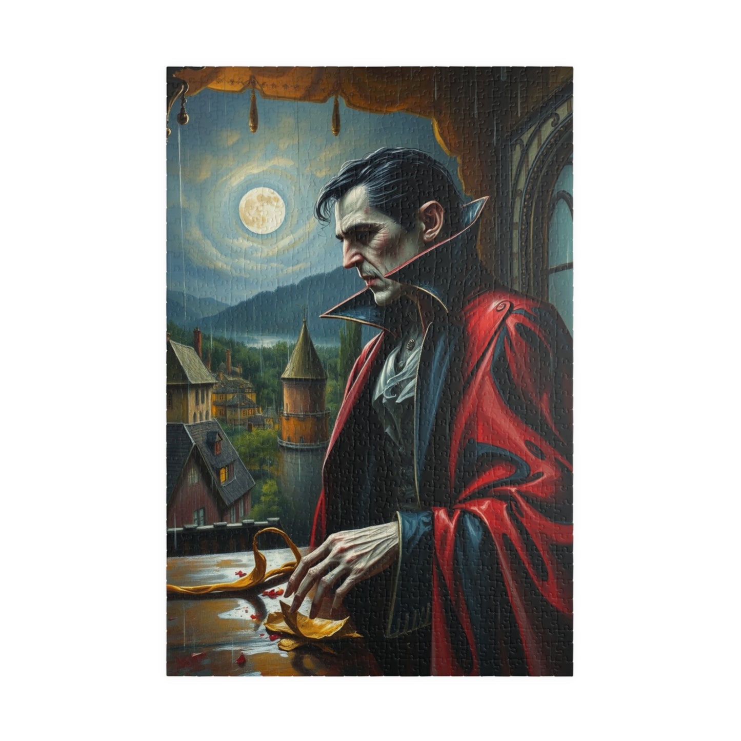 Gothic Vampire Puzzle, Perfect for Halloween, Horror Decor, Family Game Night, Unique Gift, 110-1014-piece Options 1014 pcs (Vertical) Puzzle The Puzzle Chest