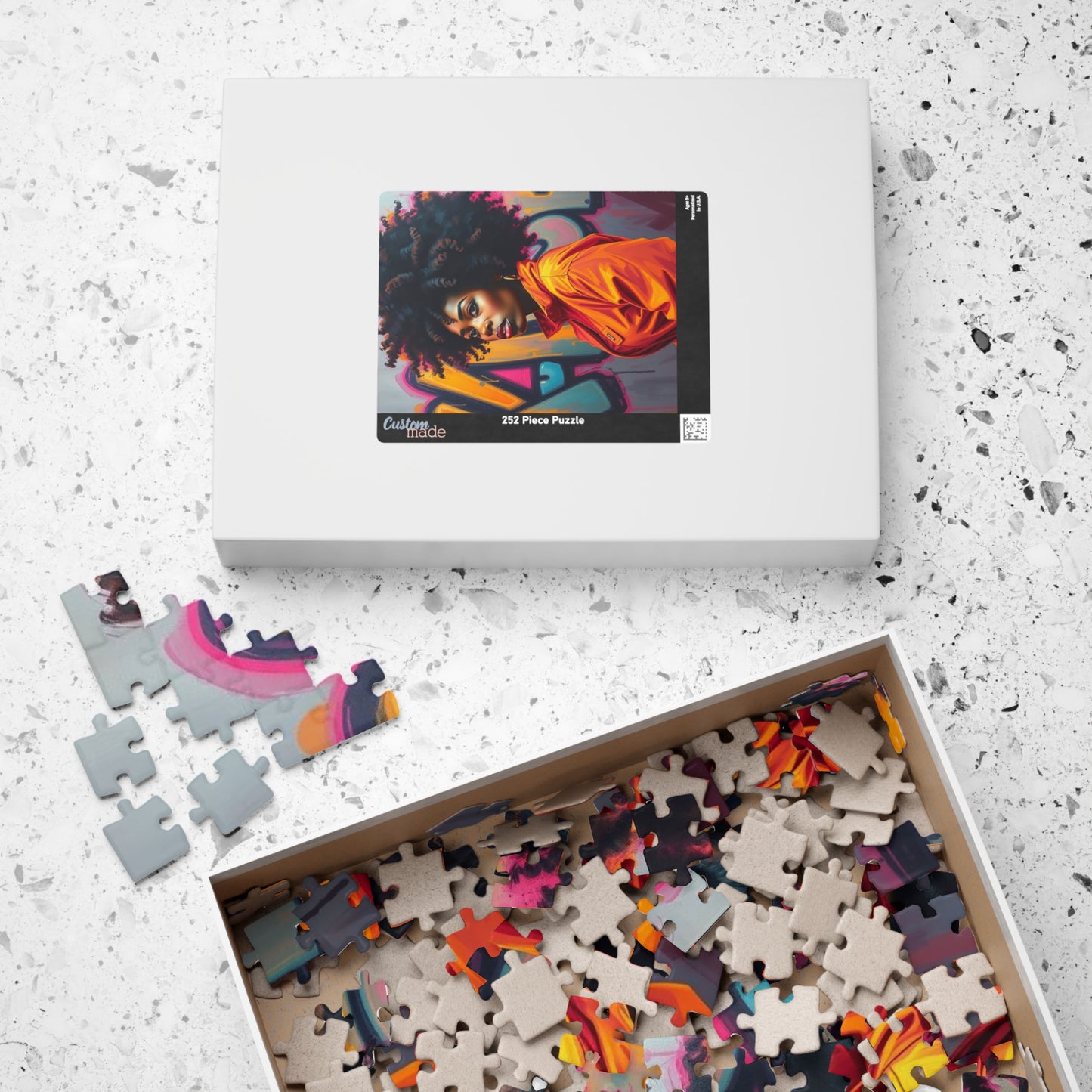 Colorful Afro Woman Puzzle Jigsaw Game - 110, 252, 520, 1014-piece | Perfect For Family Fun, Unique Gifts, Art Lovers, Puzzle Enthusiasts Puzzle The Puzzle Chest