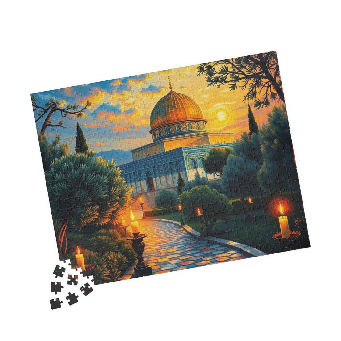 Dome of the Rock Jigsaw Puzzle, Famous Historical Religious Landmark, Islamic Faith Based Game, Jerusalem Art Gift for Travel Lover Puzzle The Puzzle Chest