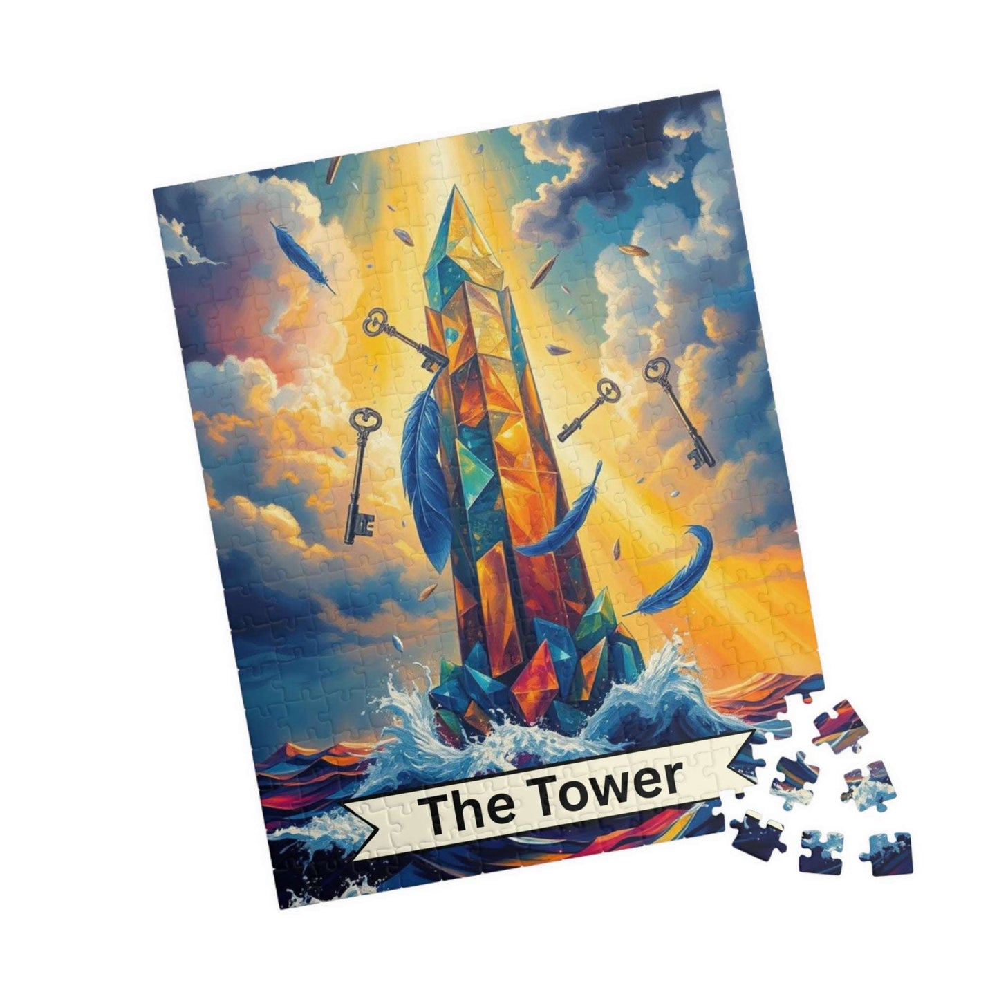 The Tower Jigsaw Puzzle - Tarot Style Game for Family Fun, Holiday Birthday Gift for Puzzle Lovers, Home Decor Activity, Mindfulness 252 pcs (Vertical) Puzzle The Puzzle Chest