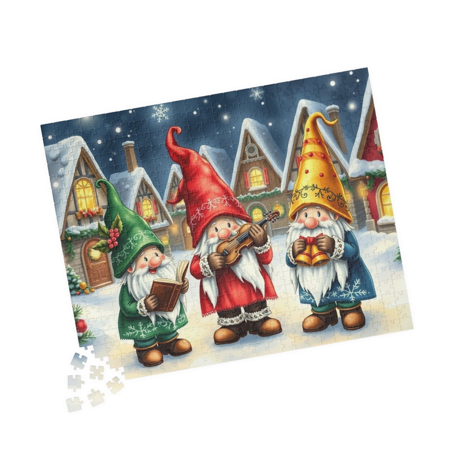 Christmas Gnome Puzzle - Festive Winter Holiday Jigsaw Puzzle Puzzle The Puzzle Chest