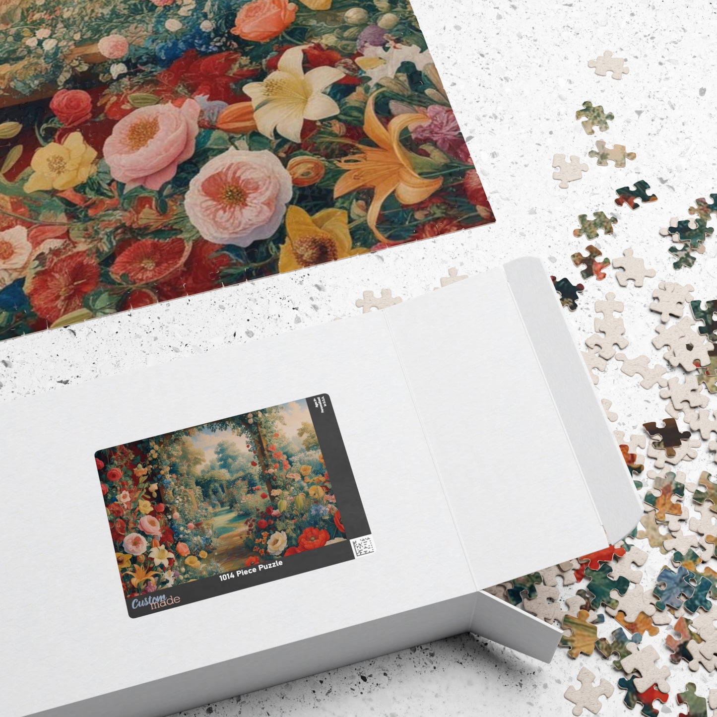 Florals Garden Puzzle | 110, 252, 520, 1014-pieces Flower Jigsaw Game | Perfect Gift for Nature Lovers, Family Fun Night, Relaxation Puzzle The Puzzle Chest