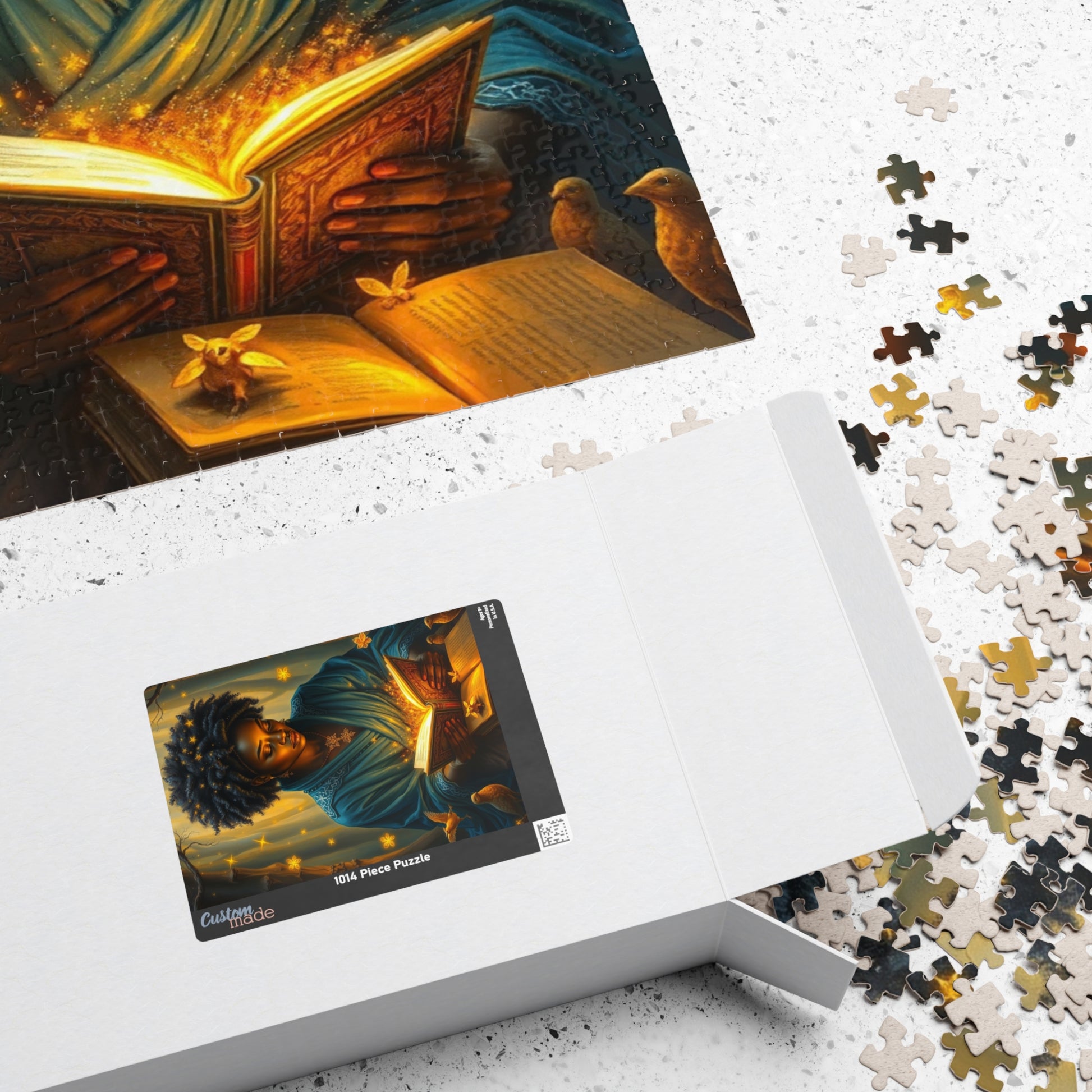 Celestial Black Woman Jigsaw Puzzle, African American Lady in Magical Forest, Negro Artwork, Unique Cultural Gift for Puzzle Lover Puzzle The Puzzle Chest