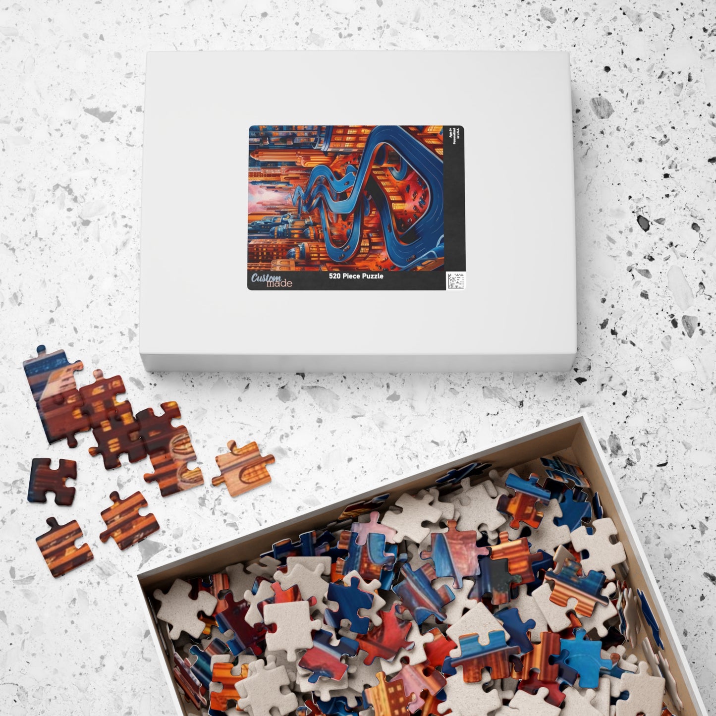 Surreal Cityscape Jigsaw Puzzle - 110, 252, 520, 1014-piece, Fun for Family Game Night, Unique Gift for Puzzle Lovers, Indoor Activities Puzzle The Puzzle Chest