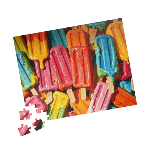 Colorful Popsicle Puzzle Jigsaw Game (110, 252, 520, 1014-piece) - Solo Fun or Family Activity, Birthday Gift for Friends, Summer Vibes 110 pcs (Horizontal) Puzzle The Puzzle Chest