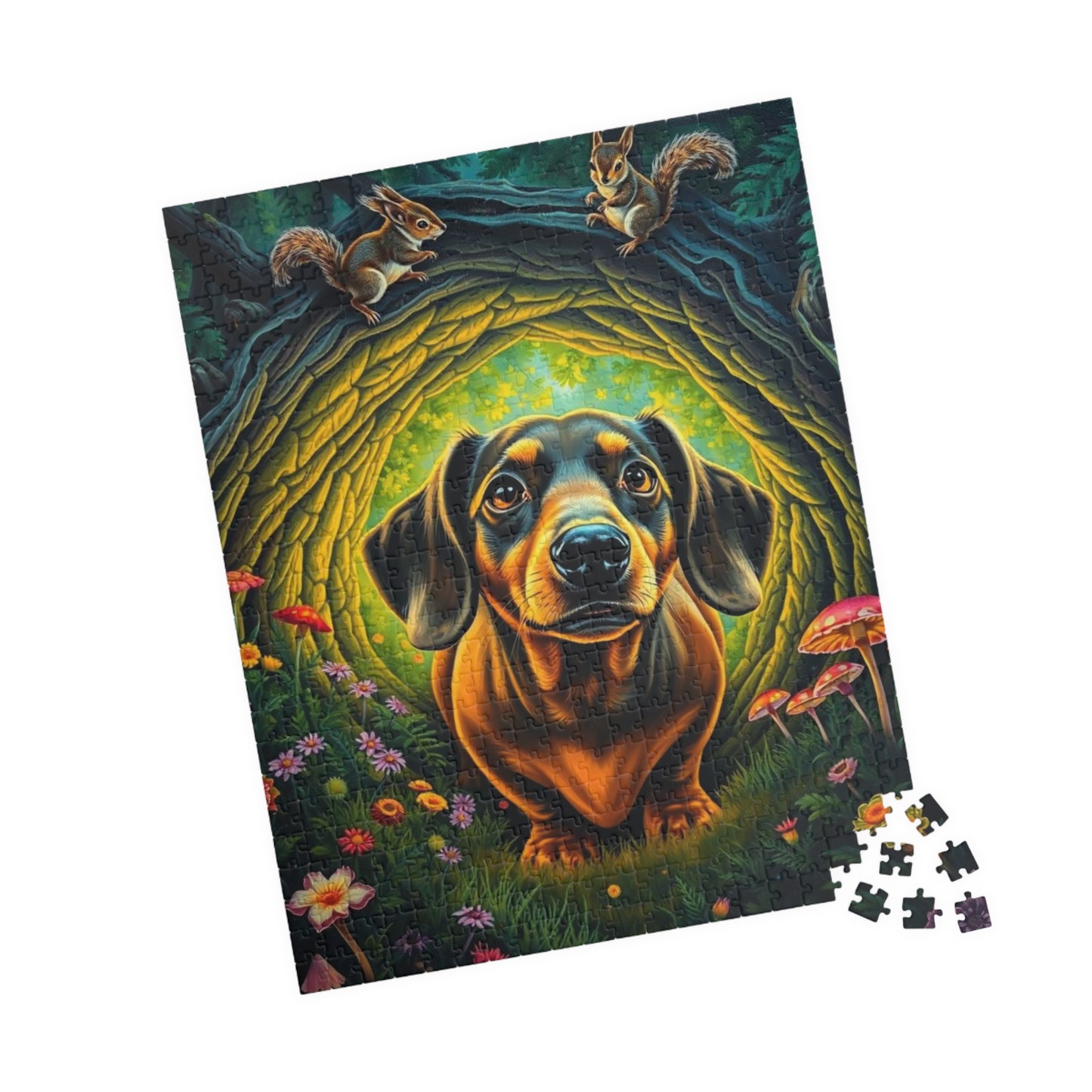 Dachshund Forest Adventure Puzzle, Animal Jigsaw Game for Adults, Dog Lover Gift for Friends, Cozy Night Activity, Mindfulness Family Fun Puzzle The Puzzle Chest