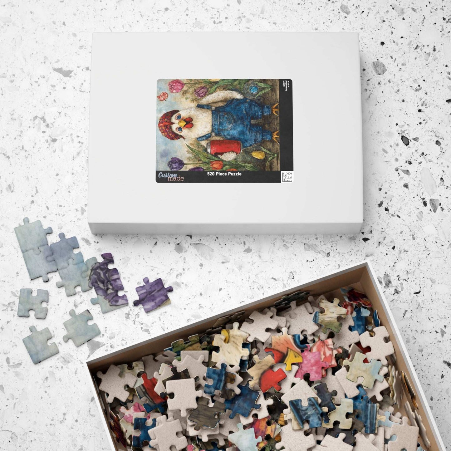 Chicken Gardener Jigsaw Puzzle, Cartoon Bird Puzzle Ideal for Fun Family Activity, Gift, Game Night, Farm Animal Puzzle Lover, Brain Teaser Puzzle The Puzzle Chest