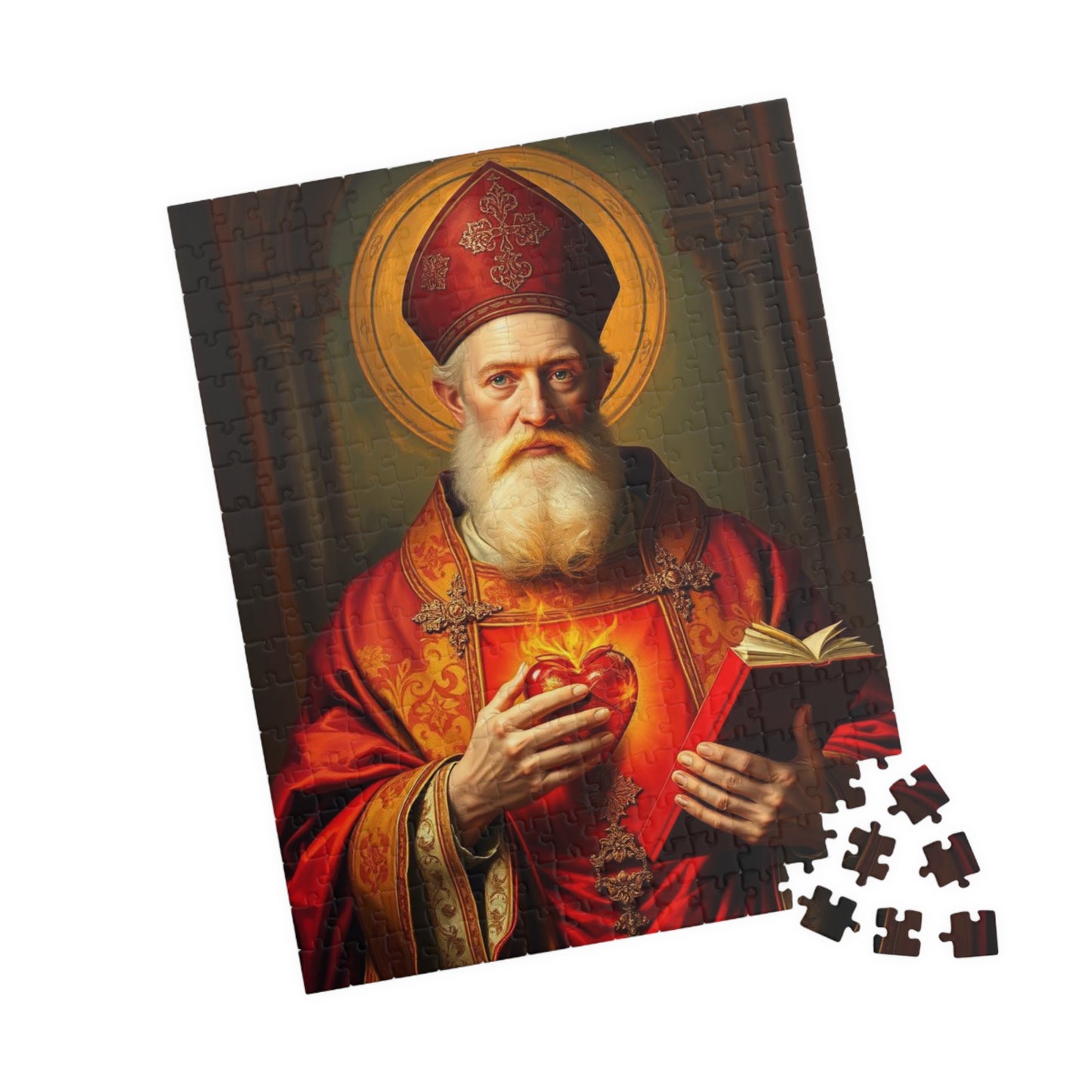 Saint Augustine Jigsaw Puzzle for Adult, Religious Gift for Catholics, Spiritual Home Entertainment, Mindful Faith-Based Fun Family Activity Puzzle The Puzzle Chest