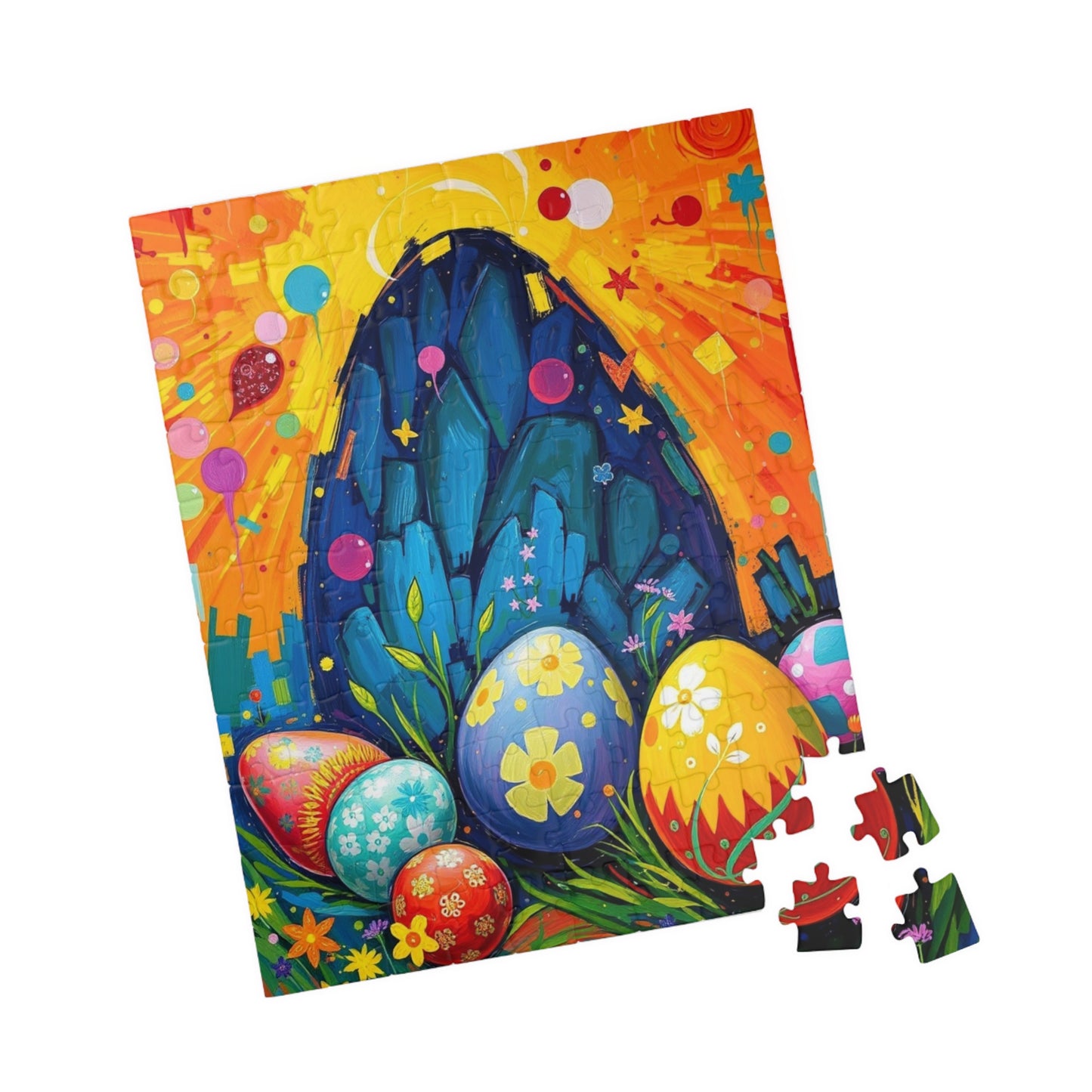 Vibrant Easter Egg Puzzle, Spring Jigsaw Game for Adults, Fun Family Activity, Puzzle Lover Holiday Birthday Gift for Friends, Easter Celebration Puzzle The Puzzle Chest