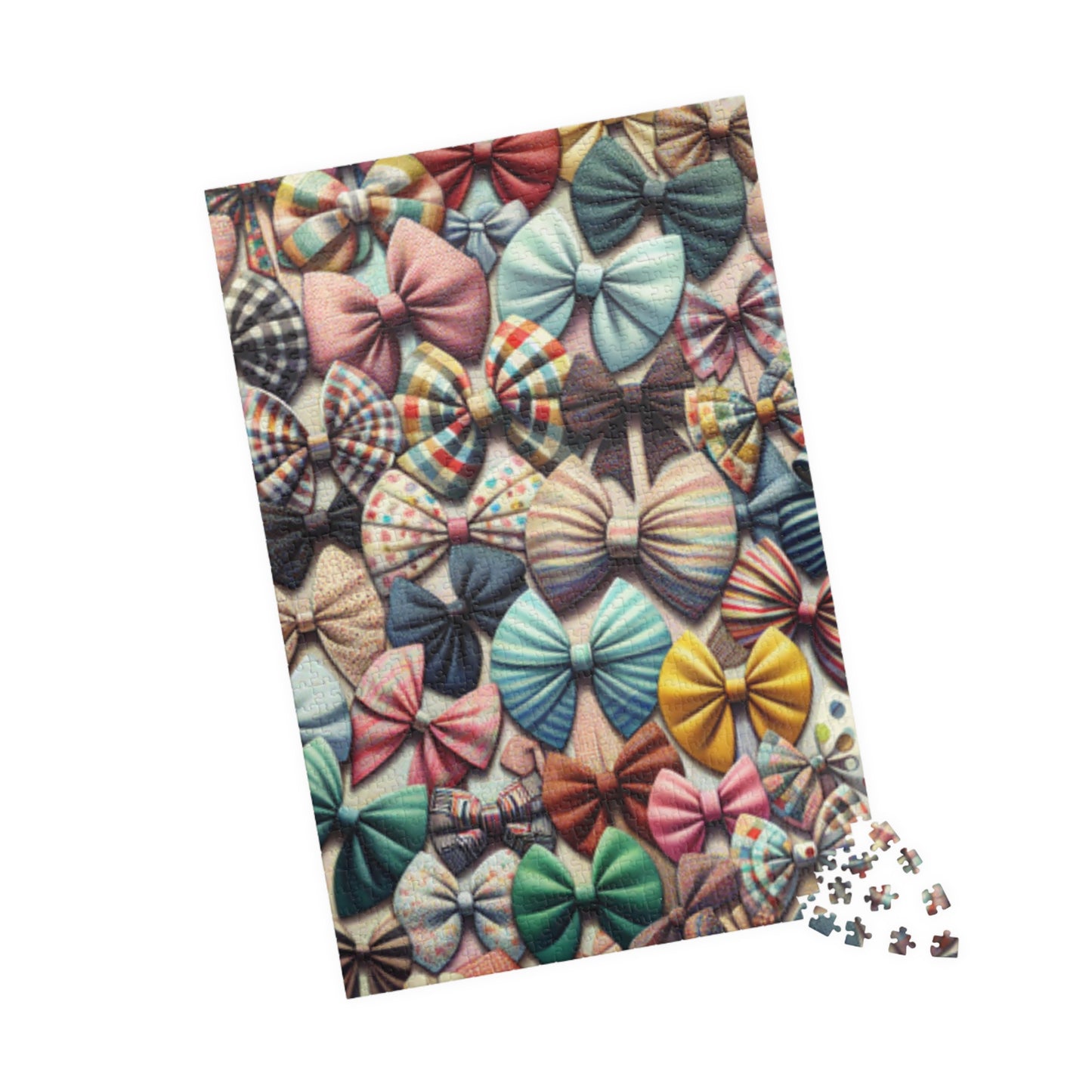 Pastel Coquette Bows Jigsaw Puzzle, 110-1014 Piece Family Fun Game, Calming Hobby, Best Unique Gift Idea, Home Entertainment Hobby Puzzle The Puzzle Chest