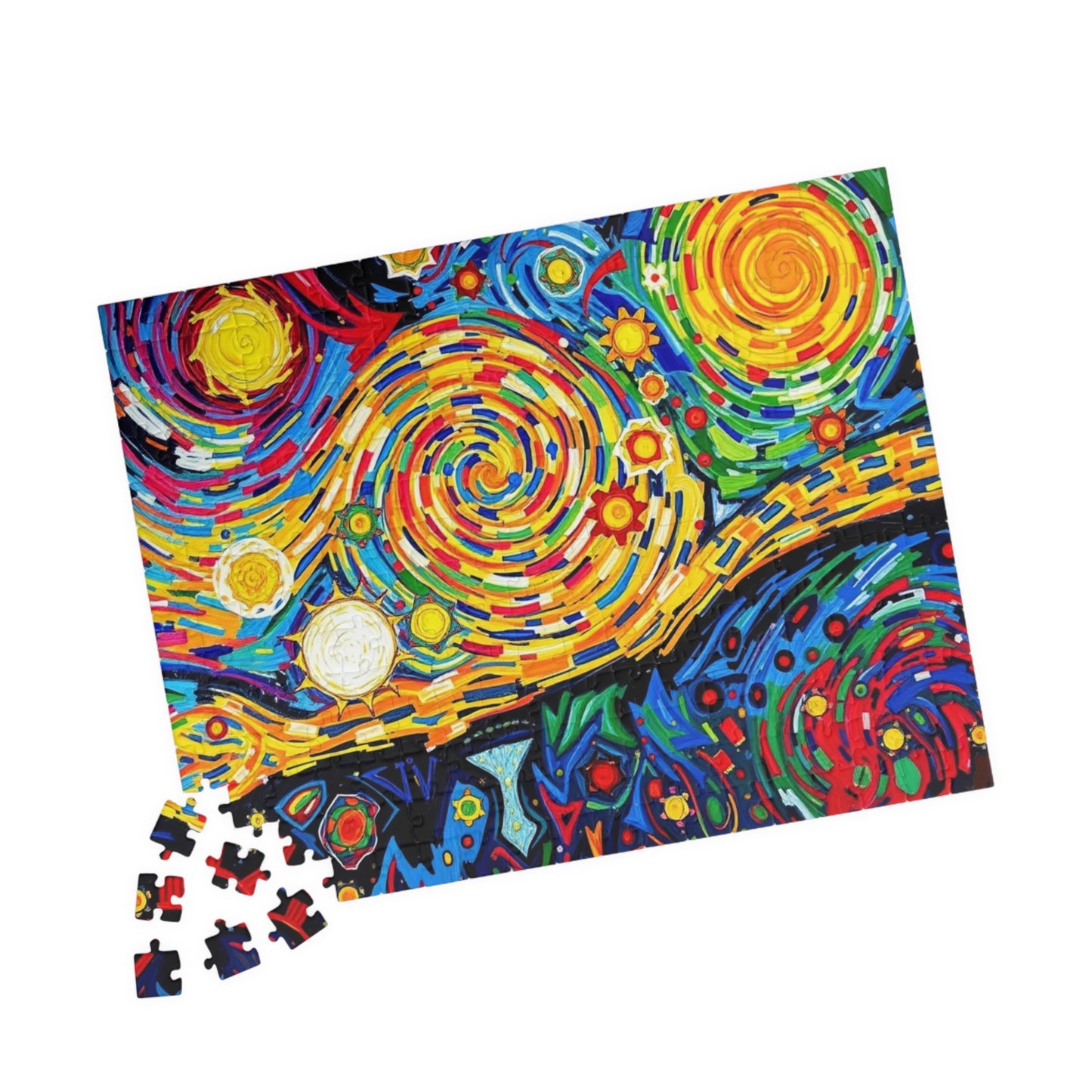 Colorful Artistic Puzzle for Adult, Vibrant Starry Night Design, Abstract Jigsaw Game Puzzle The Puzzle Chest