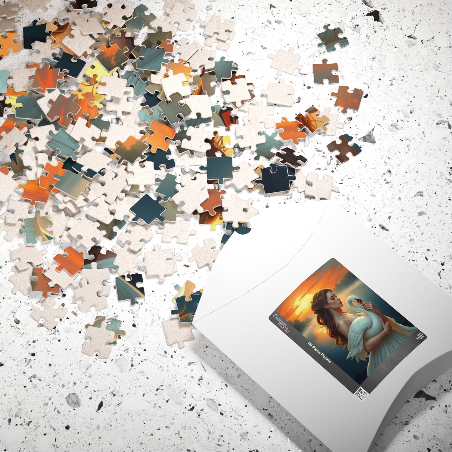 Elegant Swan Puzzle - 110, 252, 520, 1014-Piece, Perfect for Family Game Night, Gift for Puzzle Lovers, Home Entertainment, Art Lover's Gift Puzzle The Puzzle Chest