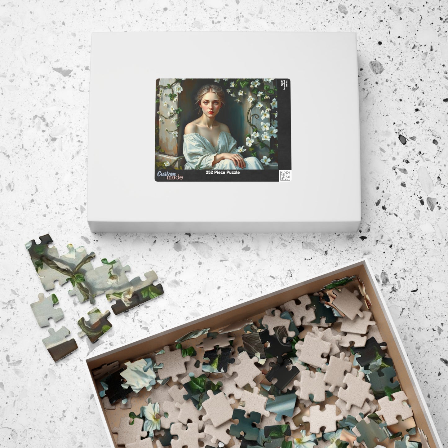 Eternal Vigil Jigsaw Puzzle - Woman by Gravesite, Gothic Puzzle, Dark Fantasy Puzzle, Gift for Art Lover, Home Entertainment, Brain Teaser Puzzle The Puzzle Chest