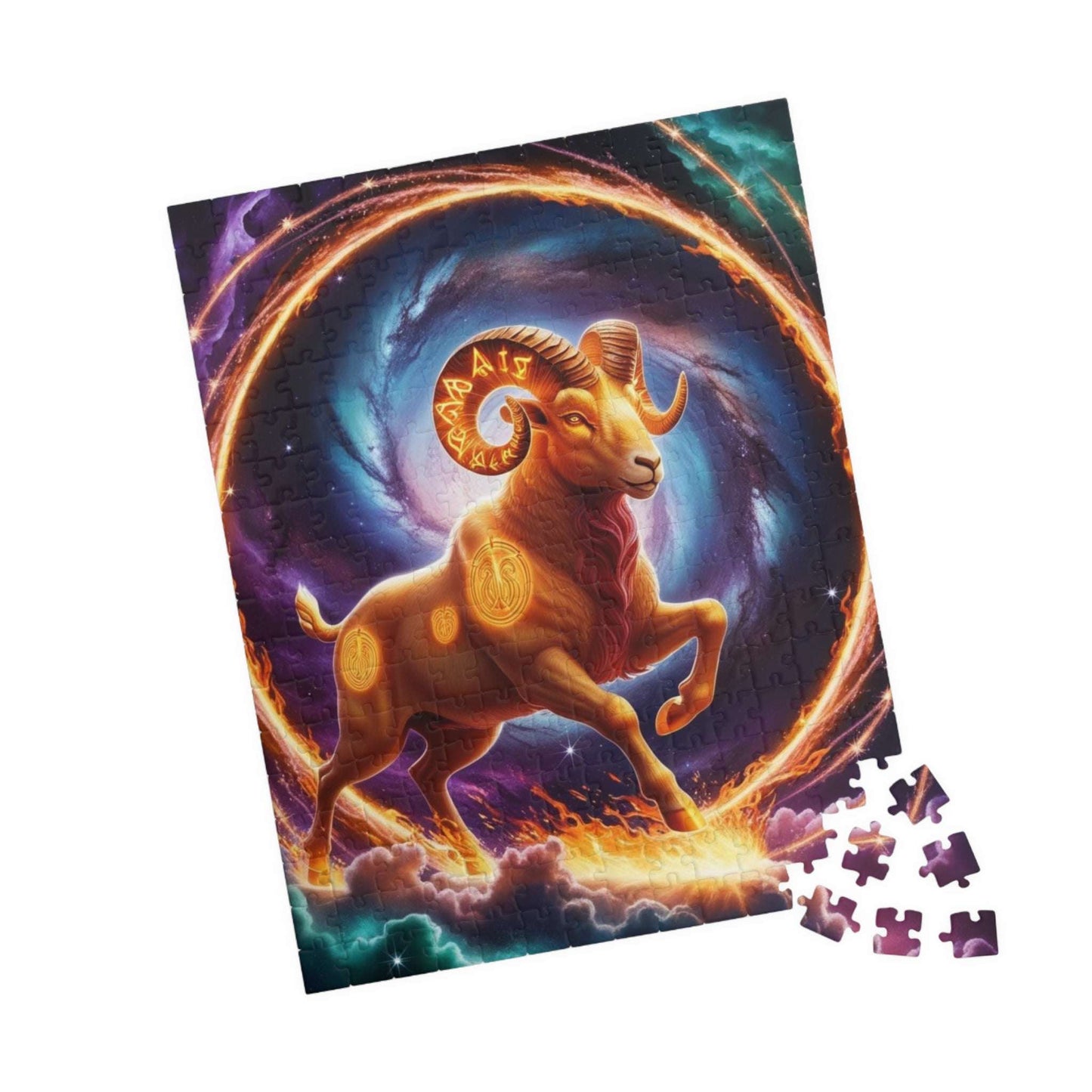 Astrological Ram Puzzle, Aries Zodiac Sign Jigsaw Game, Perfect Gift for Astrology Lover, Family Fun Brain Teaser, Unique Birthday Present Puzzle The Puzzle Chest