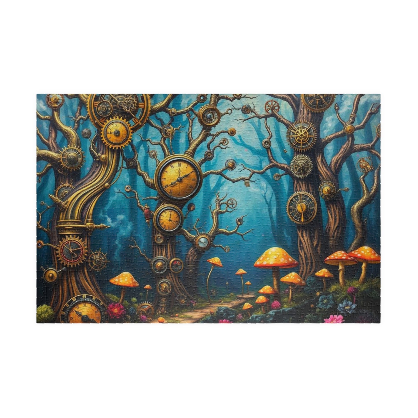 Whimsical Steampunk Puzzle - Enchanting Forest, Mind-Bending Fun, Perfect Gift for Puzzle Lovers, Collectible Art Piece, Family Activity 1014 pcs (Horizontal) Puzzle The Puzzle Chest