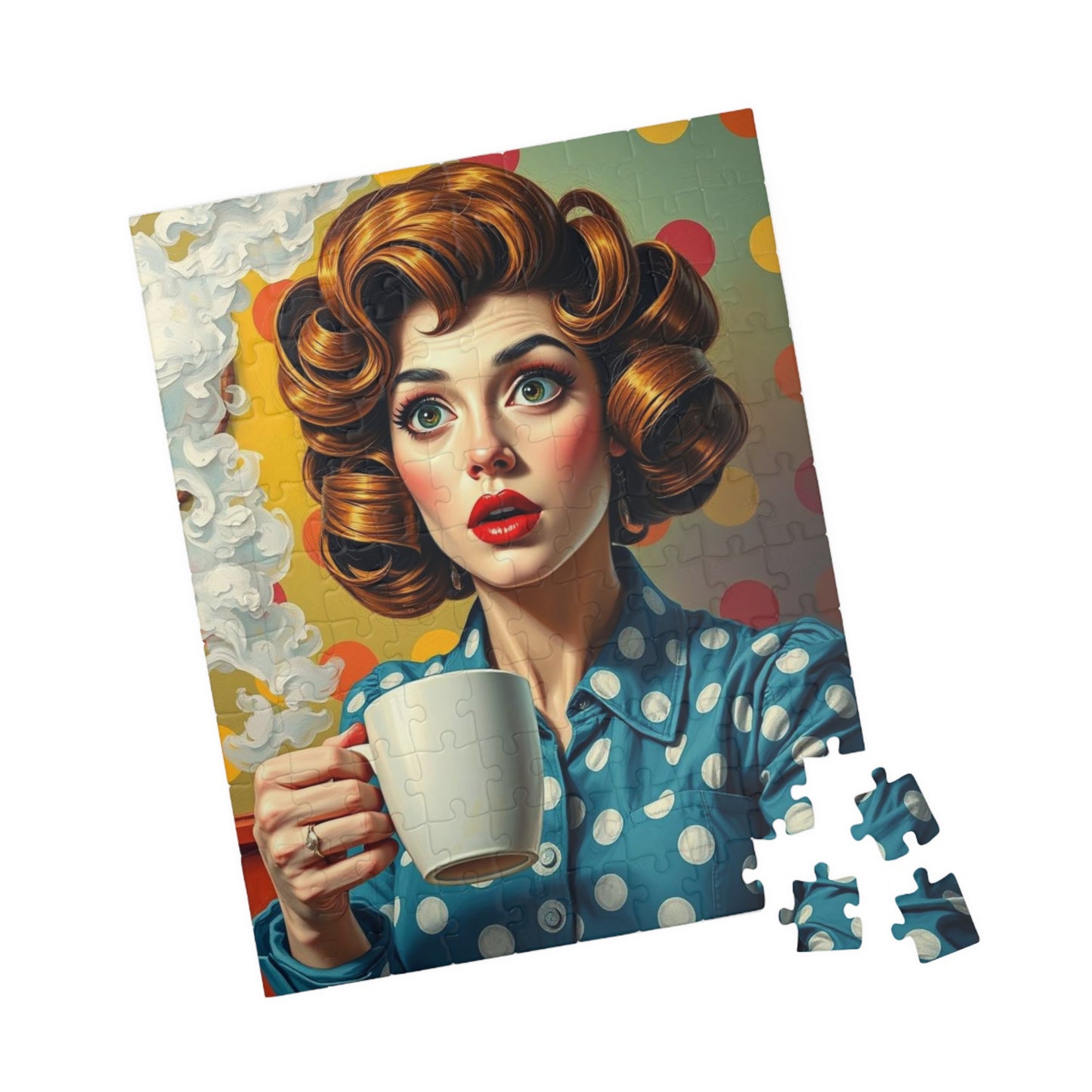 Retro Style Puzzle with Vintage Woman, 110-520 Piece Jigsaw, Perfect for Family Game Night, Nostalgic Gifts for Puzzle Lovers