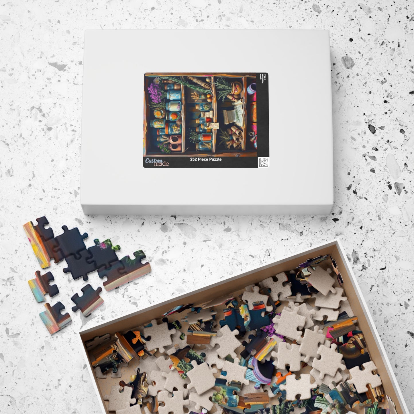 Botanical Garden Shelf Puzzle - Nature Lover's Jigsaw, Folk Art Home Decor, Gift for Adults, Eco-Friendly Cozy Indoor Activity, Brain Teaser Puzzle The Puzzle Chest