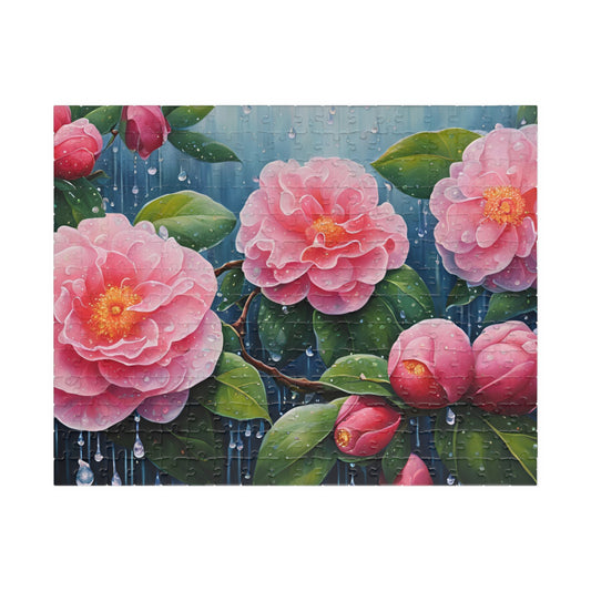 Peonies Jigsaw Puzzle, Floral Art Puzzle Lover Gift, Relaxing Hobby, Mindfulness Activity, Flower Lover Keepsake, Rainy Day Indoor Game 252 pcs (Horizontal) Puzzle The Puzzle Chest