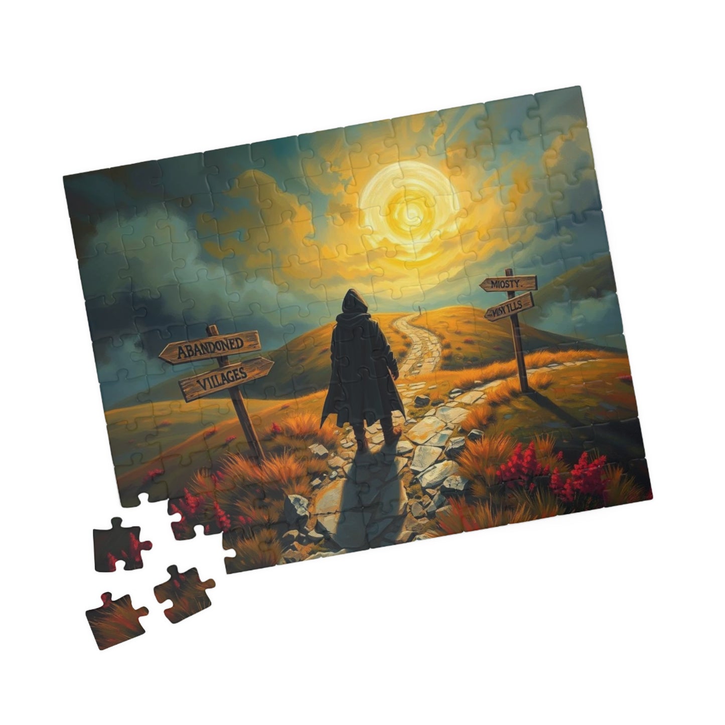 Crossroads of the Forsaken Jigsaw Puzzle, Gothic Puzzle, Mystical Journey Puzzle, Perfect for Game Night, Solo Fun, Gifts, and Home Decor Puzzle The Puzzle Chest