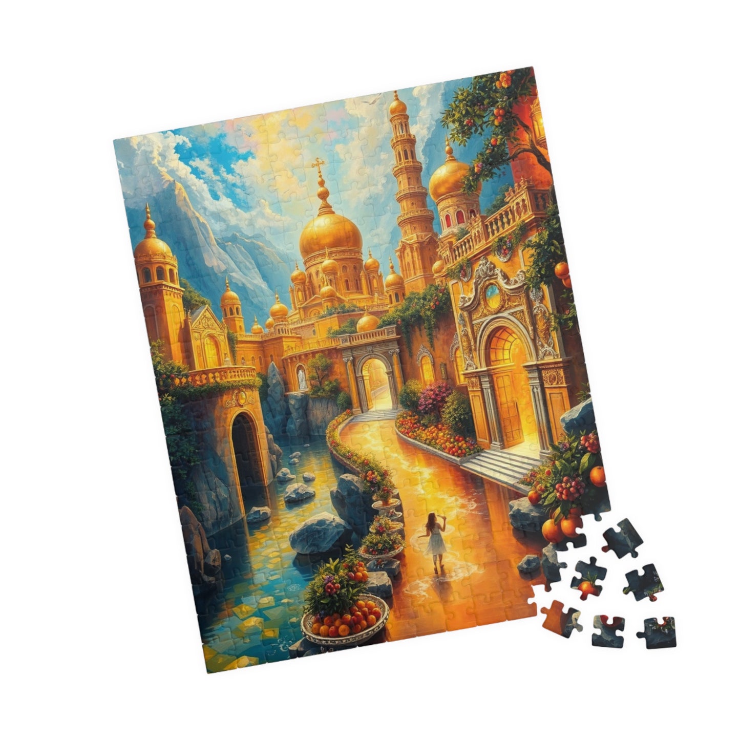 New Jerusalem Jigsaw Puzzle, Shining City of Gold and Crystal, Faith-Based Tabletop Game, Religious Theme, Mindfulness Activity, Giftable Puzzle The Puzzle Chest