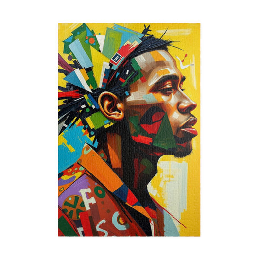 Colorful Black Man Art Puzzle - 110 to 1014 pieces, Unique Gift for Friend, Brain Teaser, Family Fun Activity, Art Enthusiast 1014 pcs (Vertical) Puzzle The Puzzle Chest