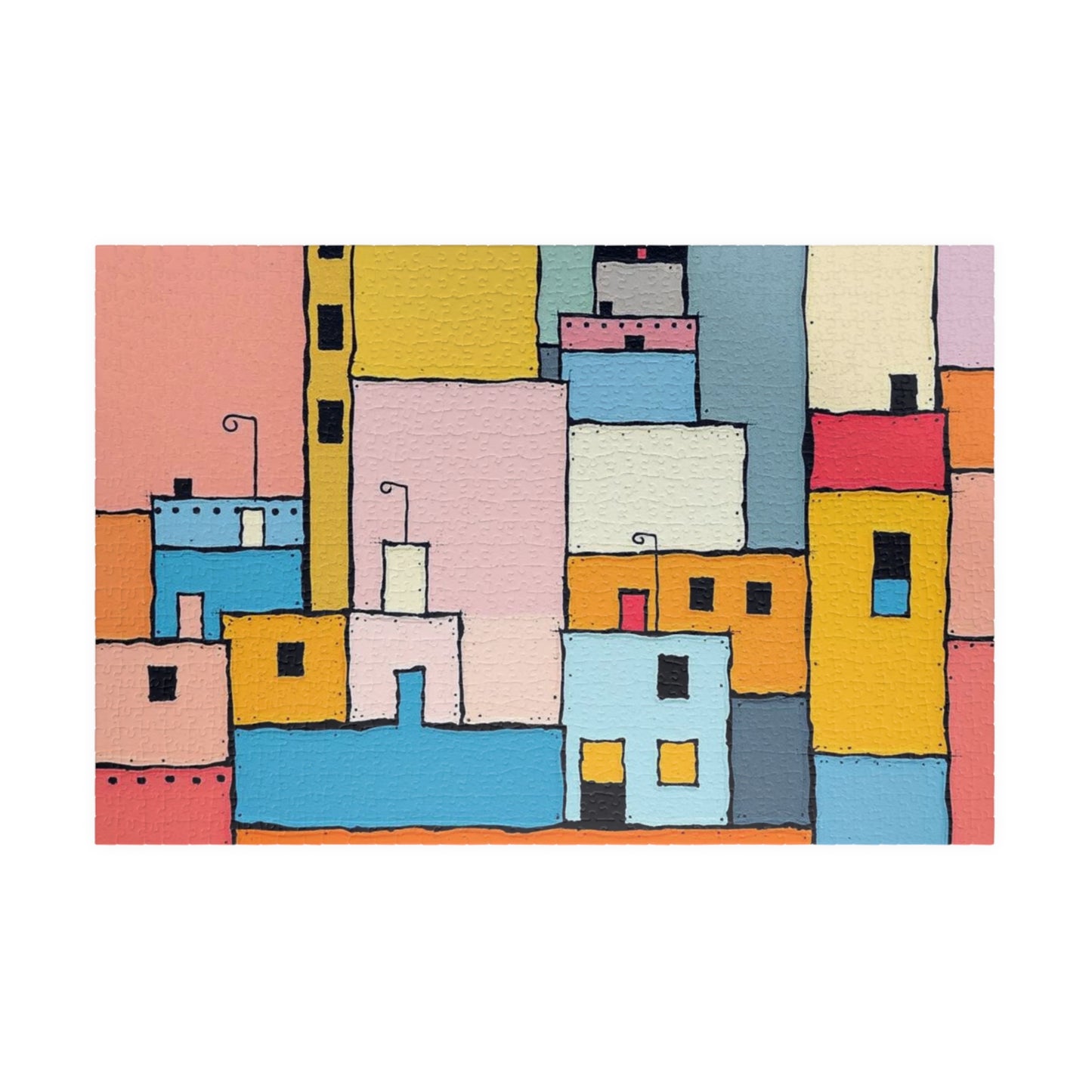 Colorful Abstract Jigsaw Puzzle - Urban Scene | Fun Activity for Family Game Night, Home Entertainment, Gift for Puzzle Lovers, or Holidays 1014 pcs (Horizontal) Puzzle The Puzzle Chest