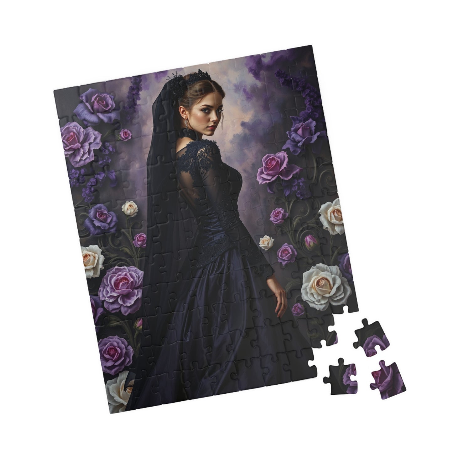Dark Elegance Art Puzzle, Gothic Puzzle, Puzzle Gift for Adults, Unique Home Décor, Family Game Night, 110-1014 Pieces Puzzle The Puzzle Chest