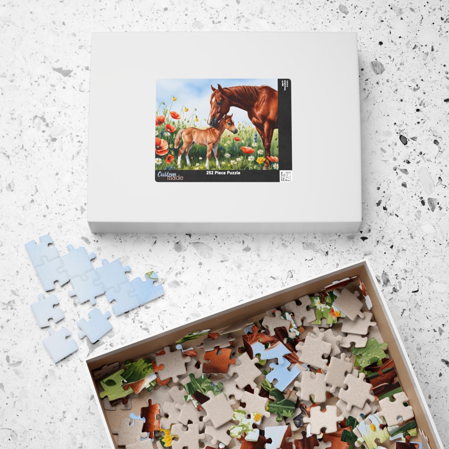 Mare and Foal Jigsaw Puzzle, Game for Horse Lovers Adults Seniors, Mother's Day Gift, Animal Lover Present Puzzle The Puzzle Chest