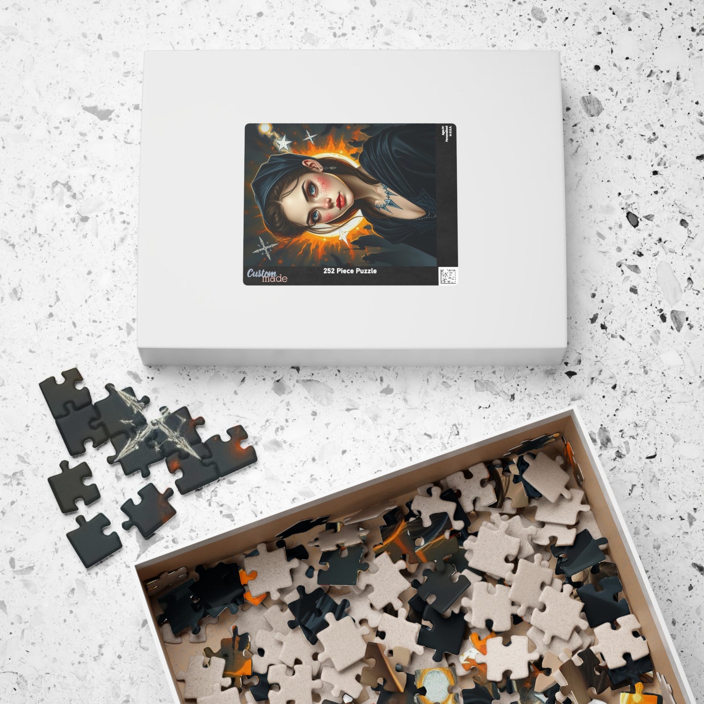 Mystical Woman Portrait Puzzle, Gothic Fantasy Art Jigsaw for Adults, Perfect Holiday Gift for Puzzle Lover, Family Activity or Solo Fun Puzzle The Puzzle Chest