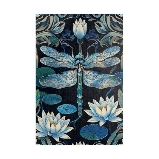 Vintage Dragonfly Jigsaw Puzzle Gifted, Nature-Themed Floral Design William Morris Inspired Tabletop Game for Family Bonding Entertainment 1014 pcs (Vertical) Puzzle The Puzzle Chest