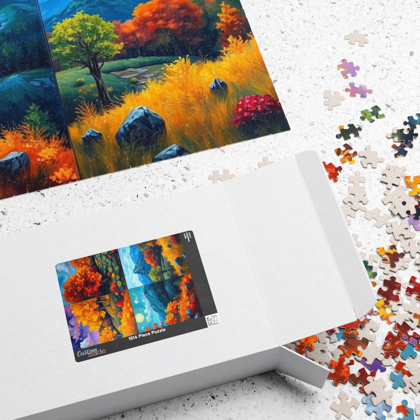 Fall Landscape Jigsaw Puzzle - 4-Quadrant Collage, 110 252 520 1014 Pieces, Autumn Scenery Game, Creative Activity, Family Fun, Gift Puzzle The Puzzle Chest