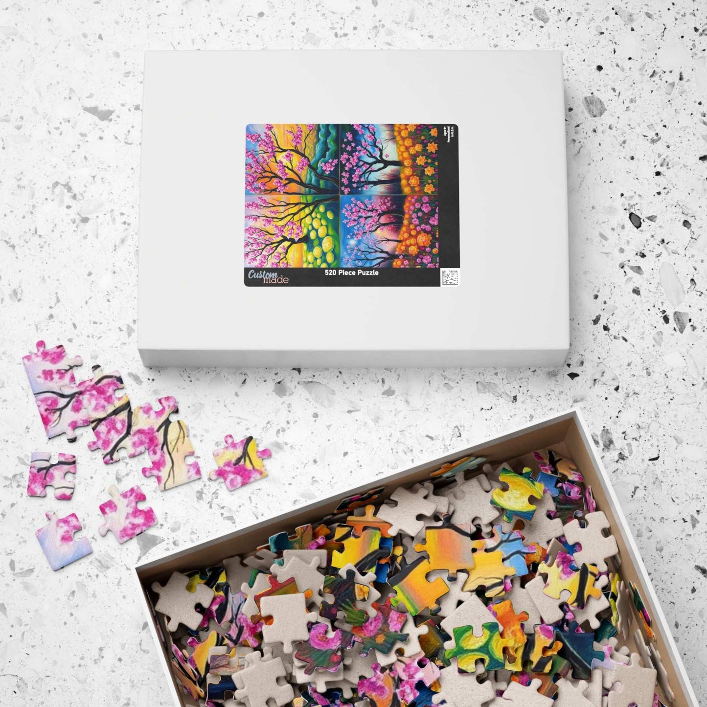 Four-Quadrant Landscape Puzzle - Nature Themed Collage Jigsaw for Adults, Ideal for Family Bonding, Mental Exercise, Gift for Friends Puzzle The Puzzle Chest