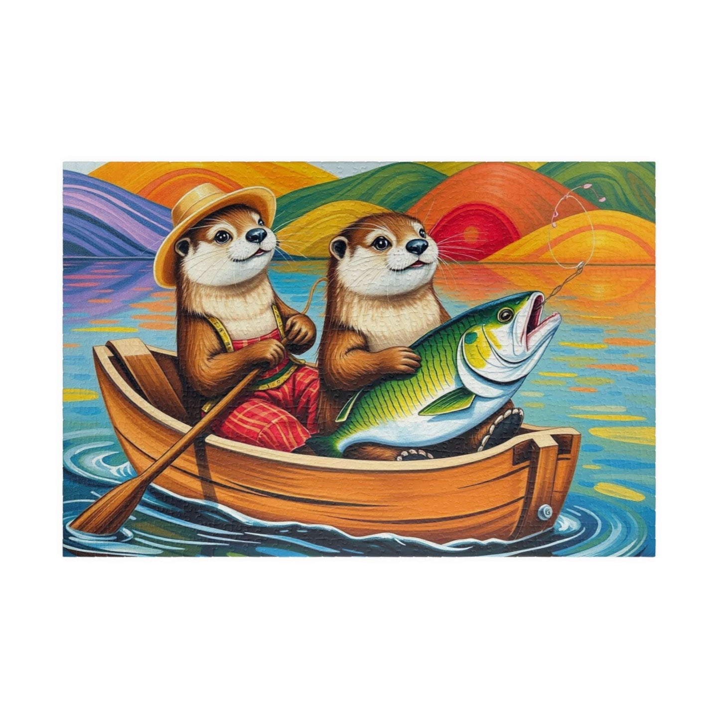 Otter Adventure Jigsaw Puzzle Game, Nature and Animal Lovers Gift, Family Game Night, Indoor Activity, Fun Home Entertainment 1014 pcs (Horizontal) Puzzle The Puzzle Chest