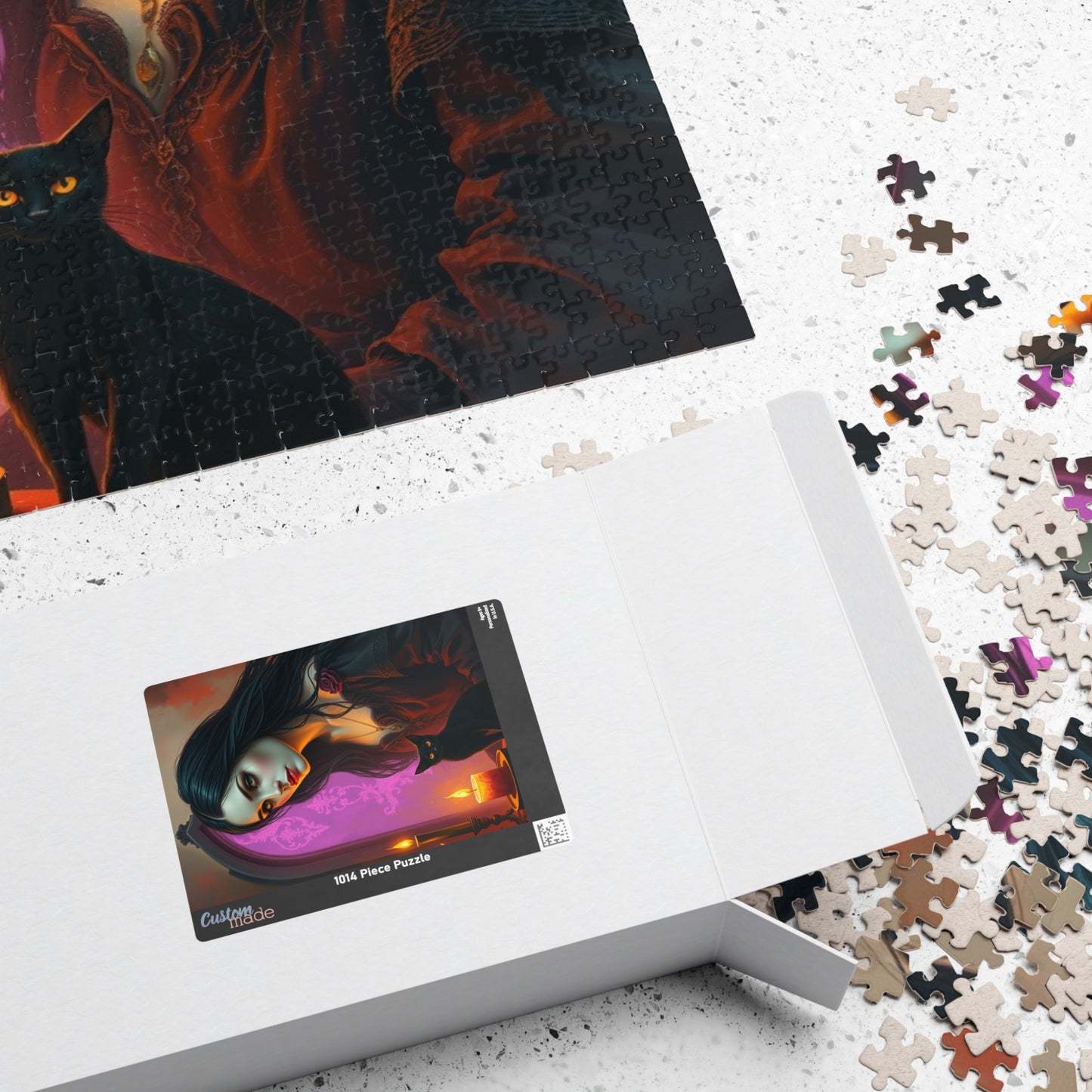 Gothic Witch Jigsaw Puzzle for Adult, Unique Gift for Fantasy Dark Art Lover and Puzzle Enthusiast, Mindful Activity, Quiet Leisure Solo Fun Puzzle The Puzzle Chest