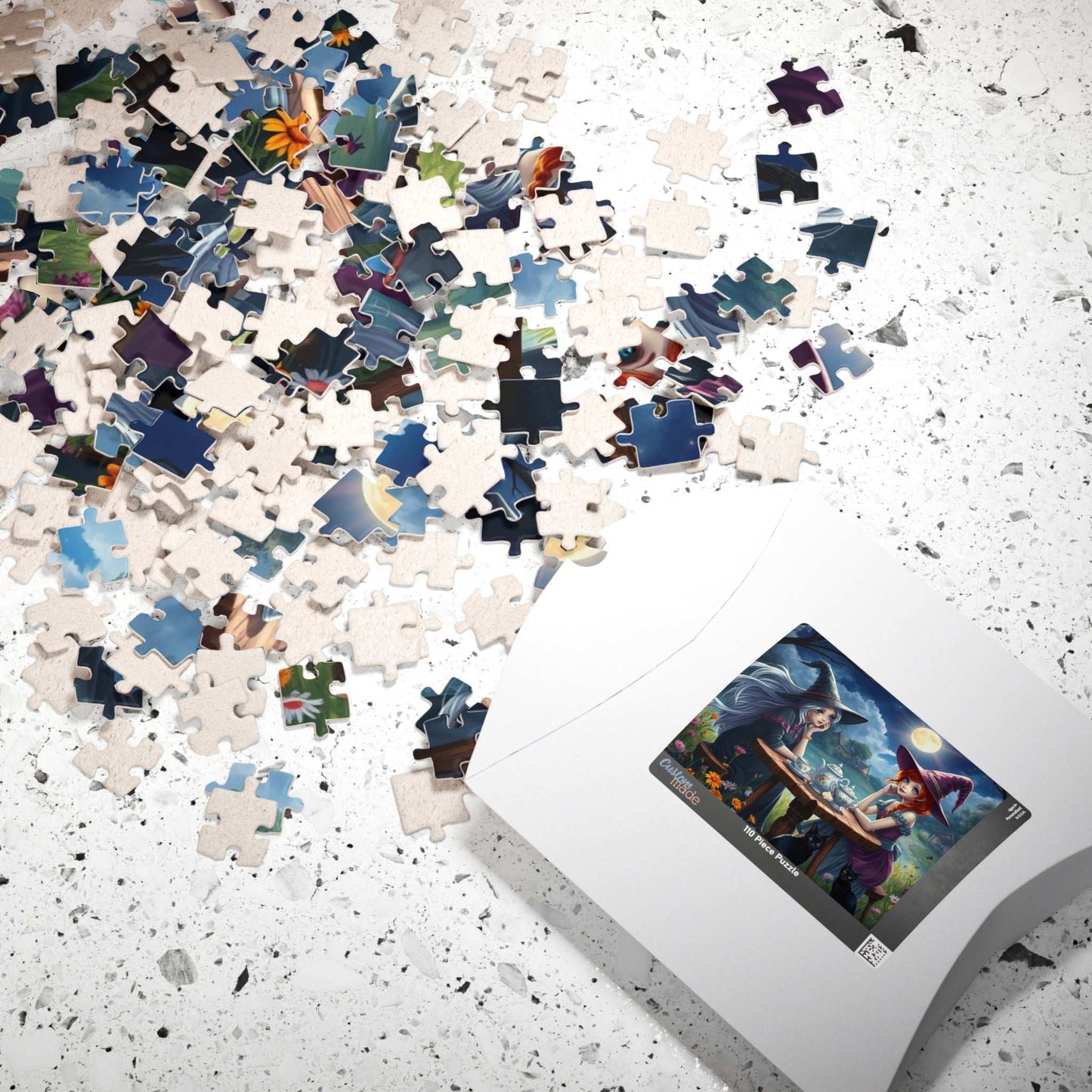 Magical Tea Time Puzzle, Enchanting Puzzle Art, Halloween Witch-Themed Jigsaw Game, Family Night, Fantasy Gift for Puzzle Lover Puzzle The Puzzle Chest