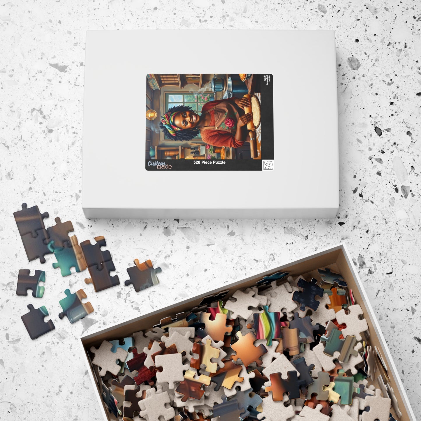 Cozy Baking Puzzle - African American Woman Cooking 110-1014 Piece, Perfect for Family Game Night, Gift for Bakers, Creative Hobby, Solo Fun Puzzle The Puzzle Chest