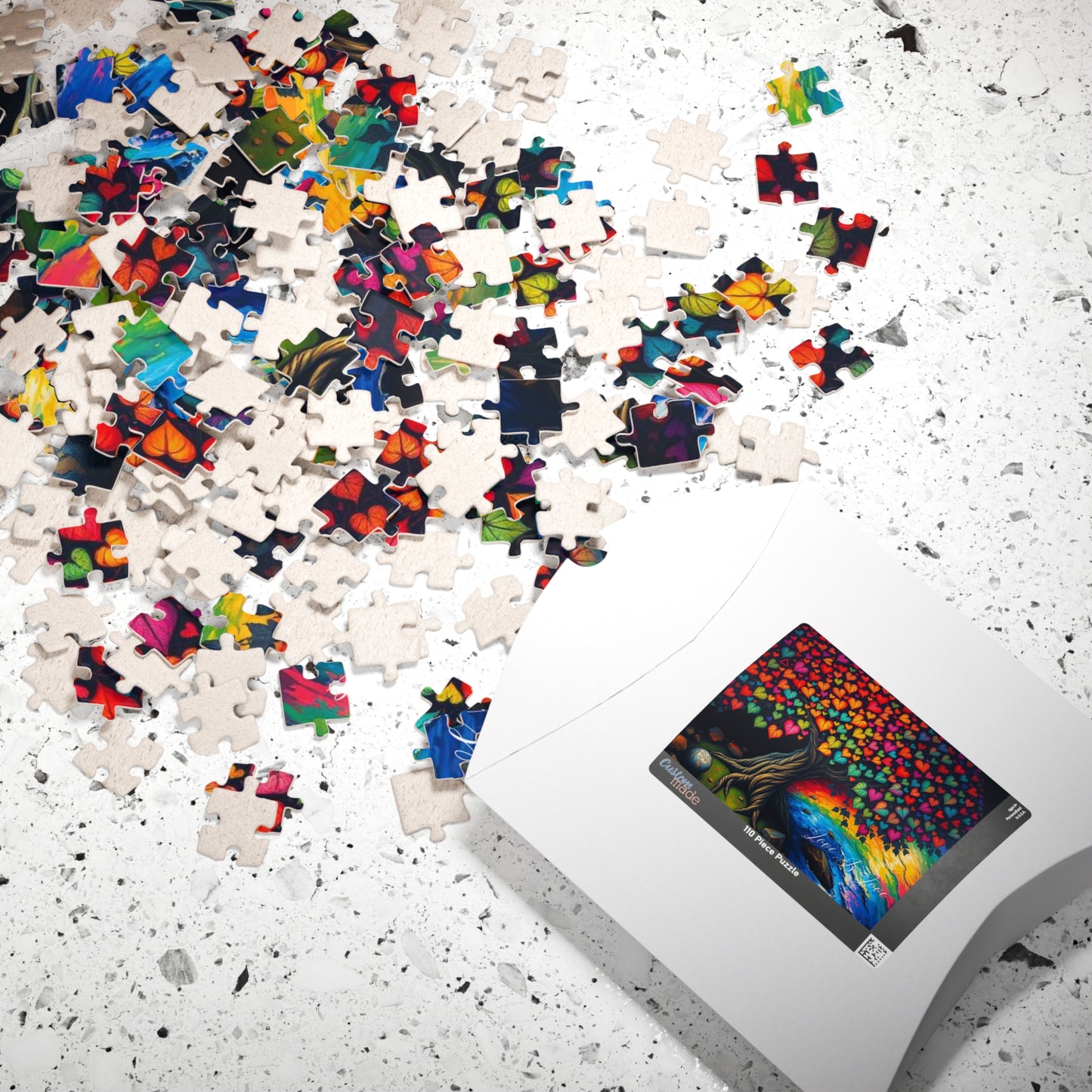Tree of Pride Jigsaw Puzzle, Rainbow Heart Tree Puzzle, LGBTQ+ Art, Colorful Family Game, Pride Month Gift for Adult Indoor Entertainment Puzzle The Puzzle Chest