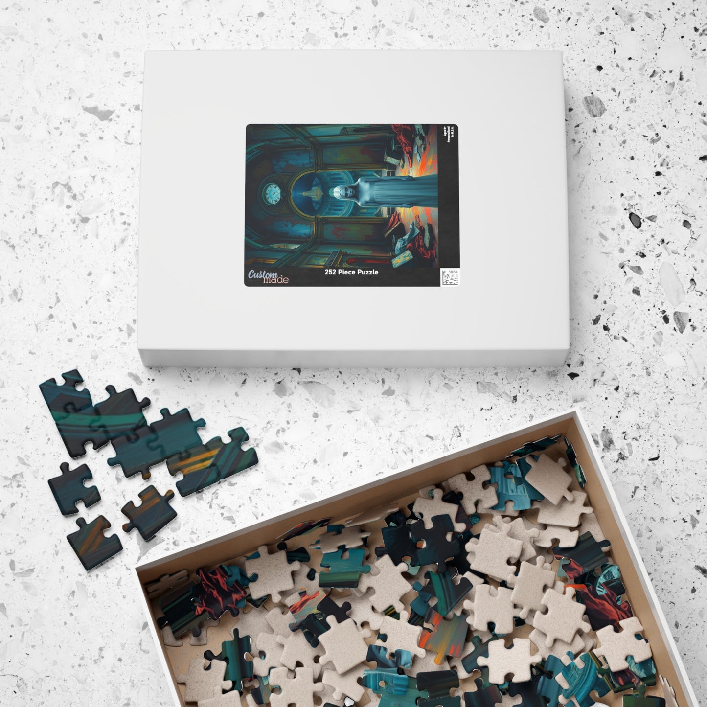 Gothic Puzzle, 110-1014 Piece, Grand Manor in Ruins with Pale Figure, Sorrowful Eyes, Adult Jigsaw Game, Halloween Decor, Haunted Mansion Puzzle The Puzzle Chest