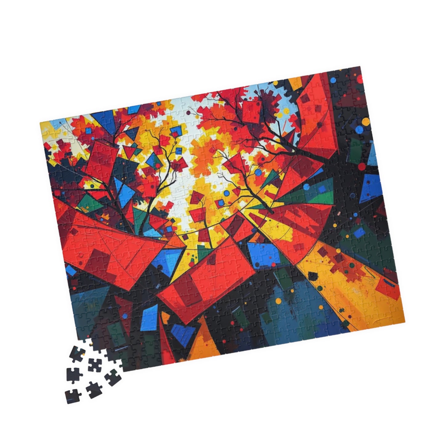 Vibrant Abstract Puzzle, Colorful Jigsaw for Family Game Night Puzzle The Puzzle Chest