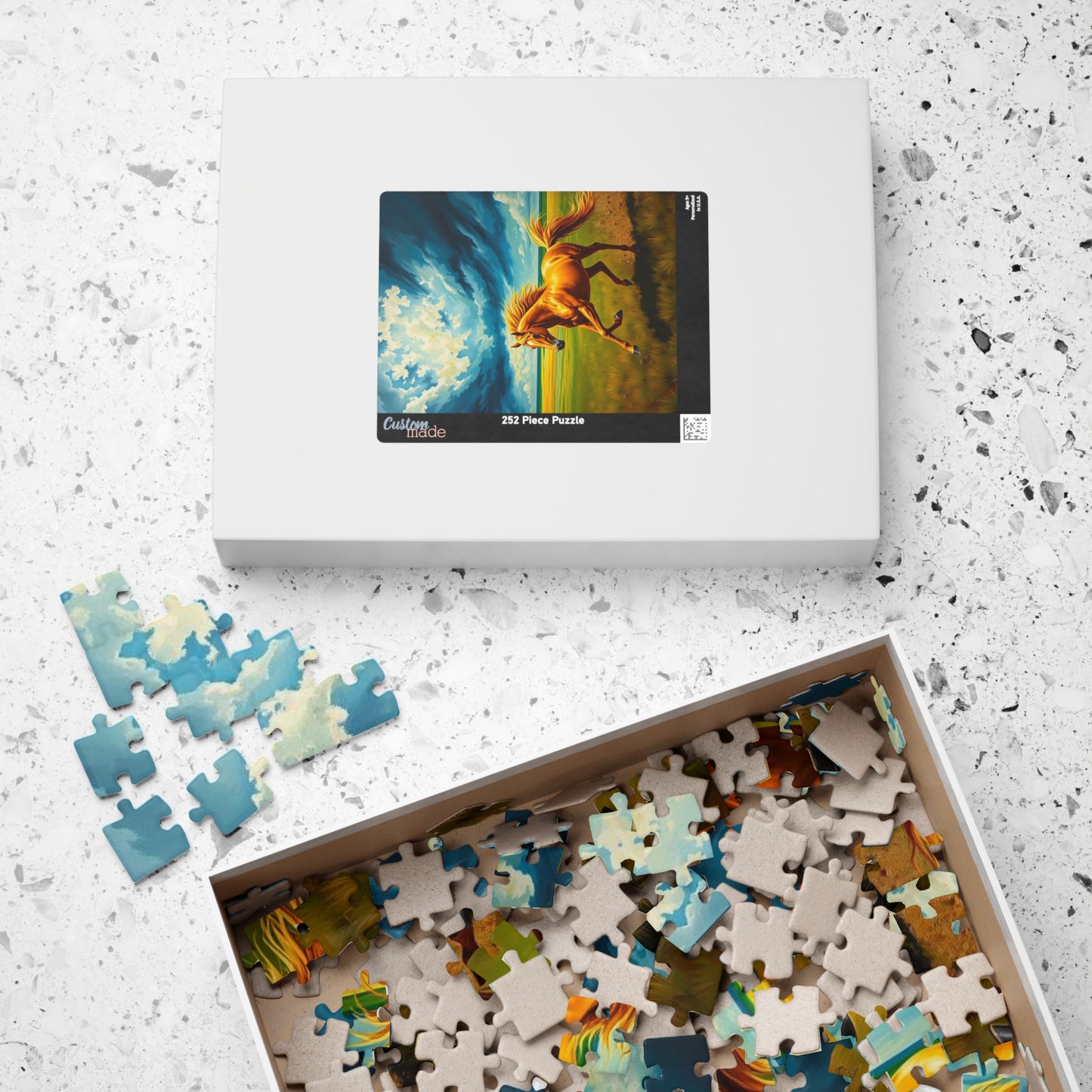 Majestic Running Horse Jigsaw Puzzle, Equestrian Gift for Animal Lover, Family Game Night, Solo Fun Mindfulness Activity, Home Entertainment Puzzle The Puzzle Chest