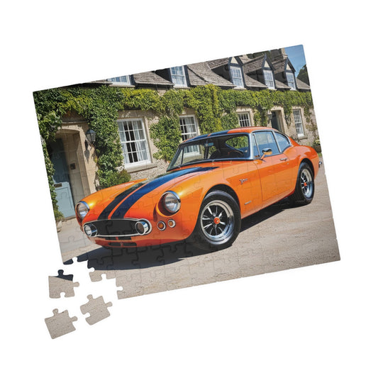 Classic Car Puzzle - Retro Orange 1964 Sunbeam Tiger, Vintage Auto Jigsaw Game 110 pcs (Horizontal) Puzzle The Puzzle Chest