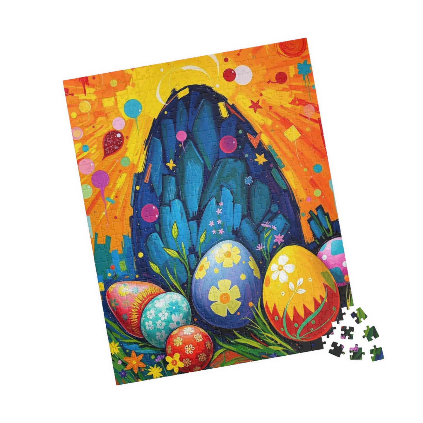 Vibrant Easter Egg Puzzle, Spring Jigsaw Game for Adults, Fun Family Activity, Puzzle Lover Holiday Birthday Gift for Friends, Easter Celebration Puzzle The Puzzle Chest