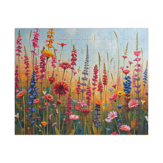 Colorful Floral Jigsaw Puzzle | 110, 252, 520, 1014-piece | Perfect Home Entertainment, Fun Indoor Activity, Brain Teaser, Nature Lover Gift 110 pcs (Horizontal) Puzzle The Puzzle Chest