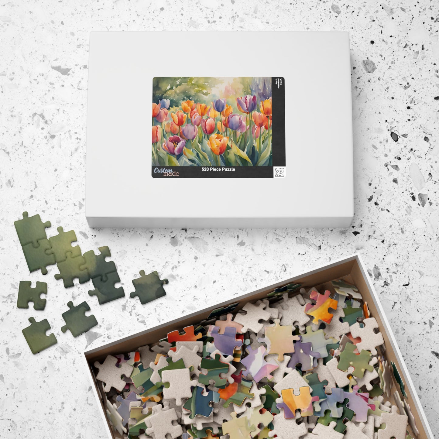 Colorful Flowers Jigsaw Puzzle, 110-1014 Piece Whimsical Tulip Art Botanical Tabletop Game for Quiet Family Time Activity, Puzzle Lover Gift Puzzle The Puzzle Chest