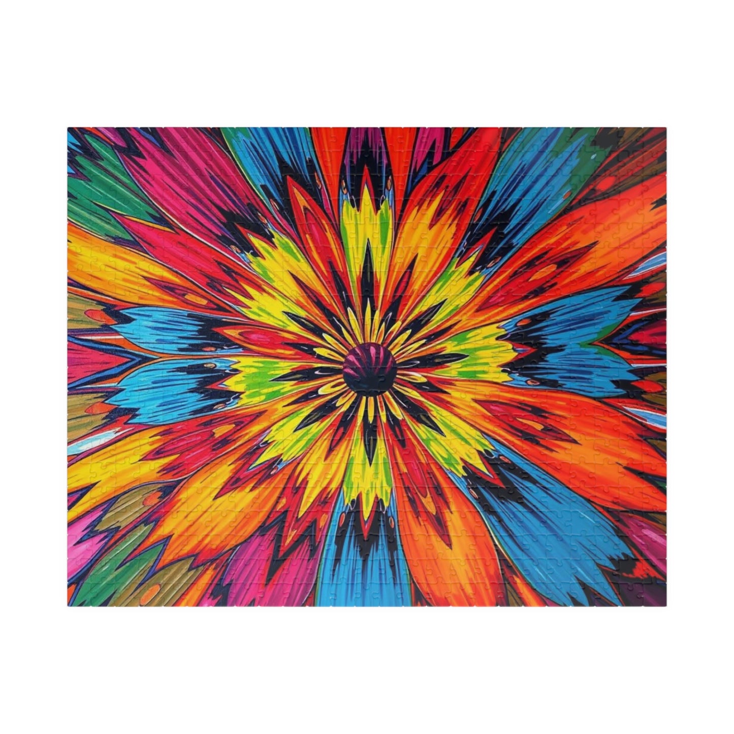 Colorful Floral Abstract Jigsaw Puzzle Game, Fun Family Game, Gift for Friend, Perfect for Parties and Celebrations, Mindful Activity 520 pcs (Horizontal) Puzzle The Puzzle Chest