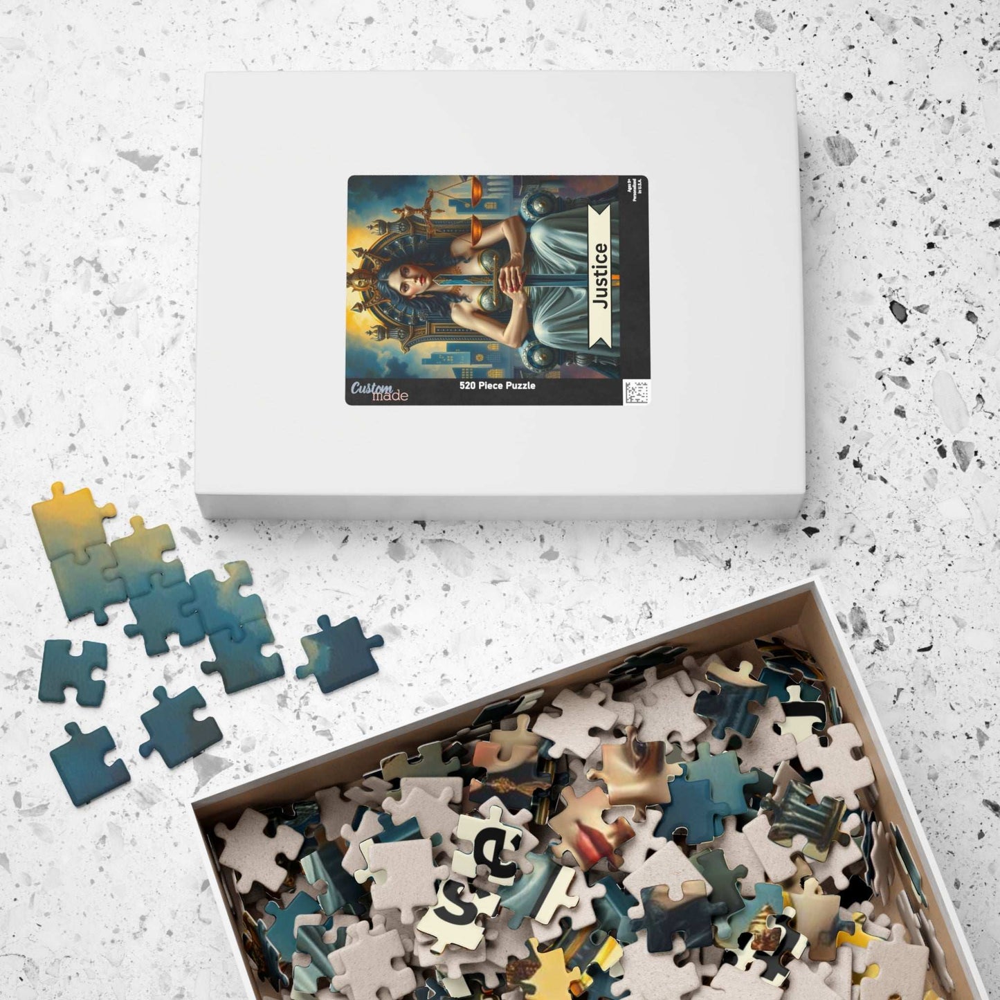 Queen of Justice Jigsaw Puzzle - Tarot Card Style, Perfect for Game Night, Gift for Puzzle Lovers, Unique Home Decor, and Mind Challenges Puzzle The Puzzle Chest