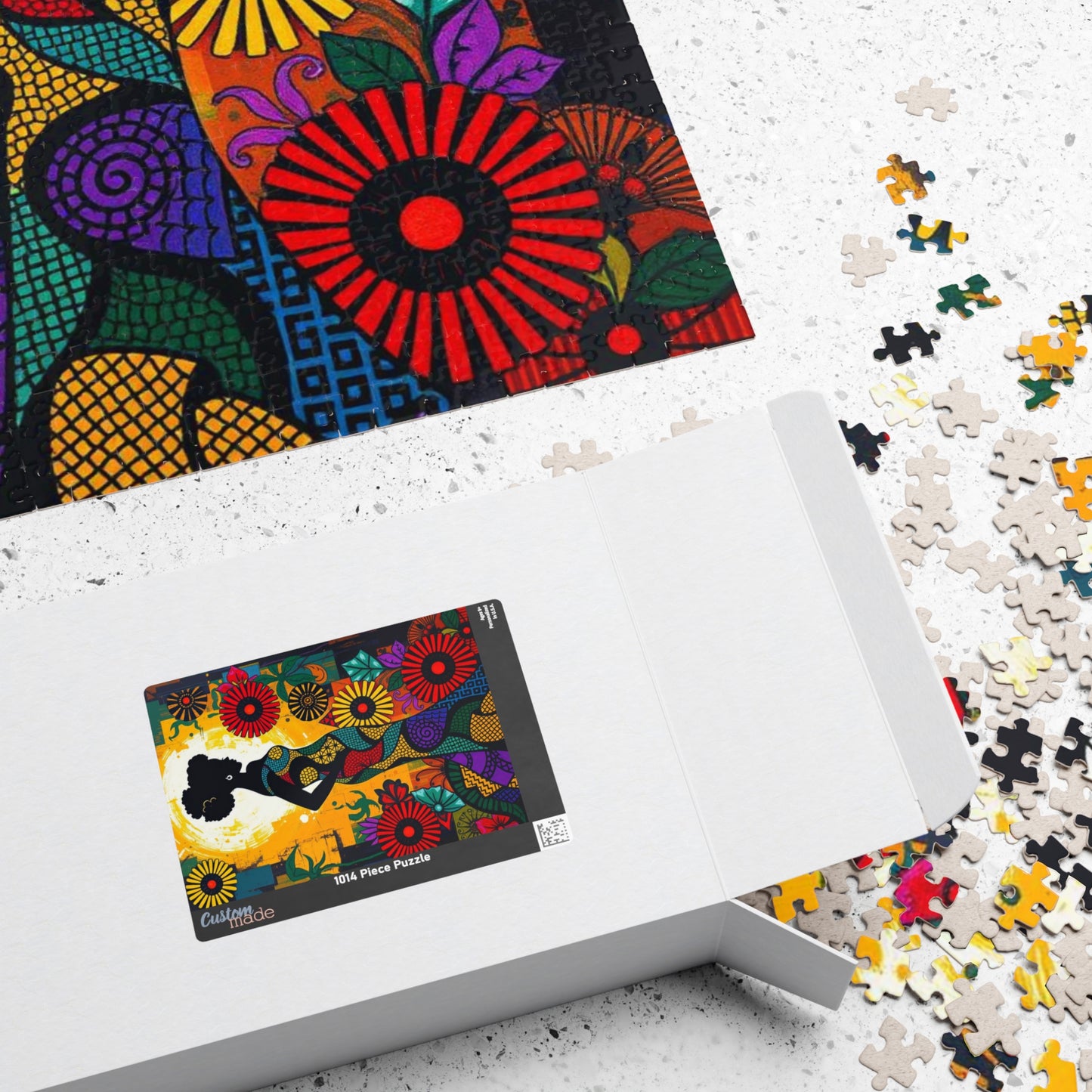 Colorful Lady Silhouette Puzzle - Black Art Inspired Jigsaw Game, Unique Afrocentric Gift for Friends, Family Game Nights, Mental Exercise Puzzle The Puzzle Chest