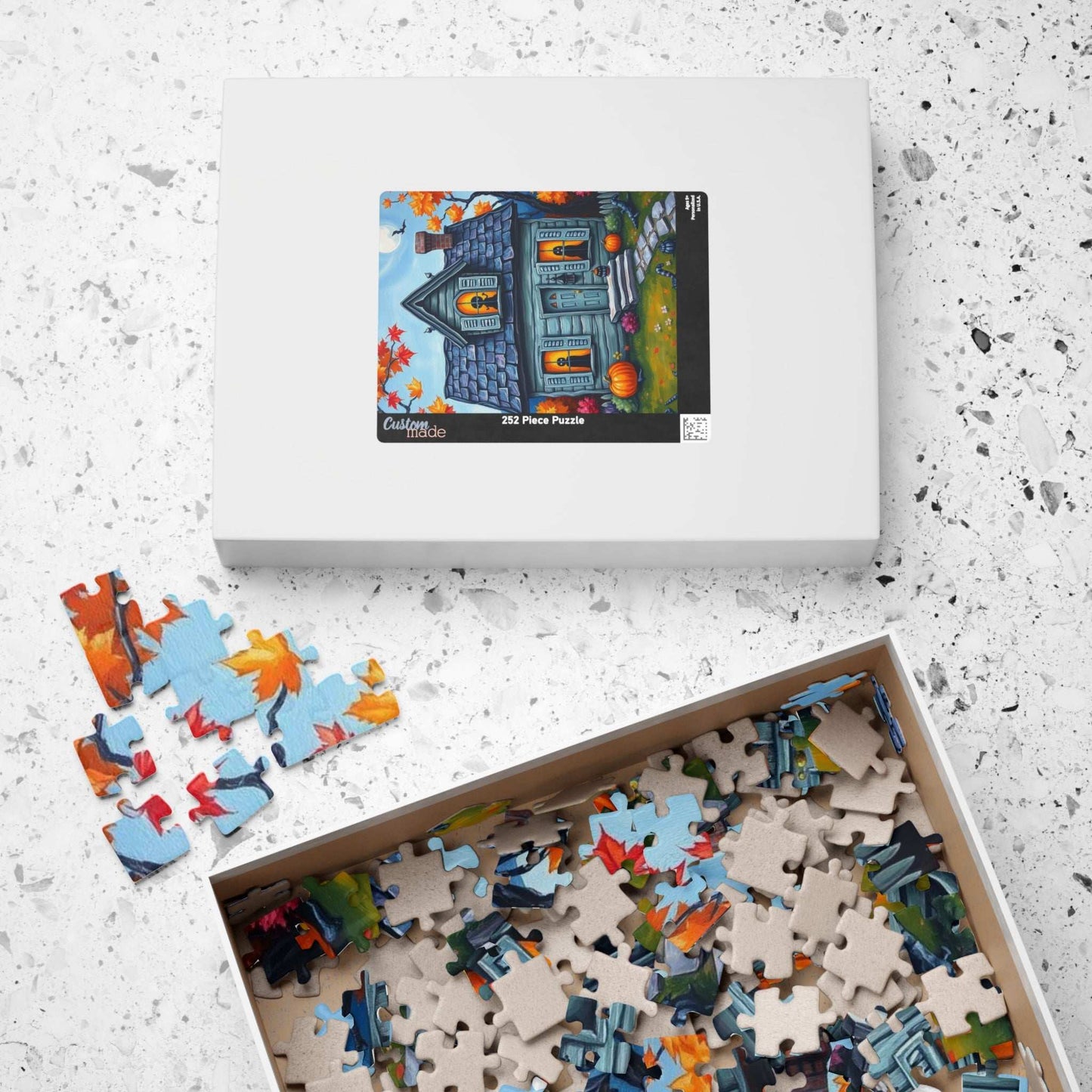 Autum Spirits Abound Jigsaw Puzzle - Halloween Ghost Puzzle for Adults Ideal for Family Game Night, Puzzle Lover Gift, Fun for Fall Occasion